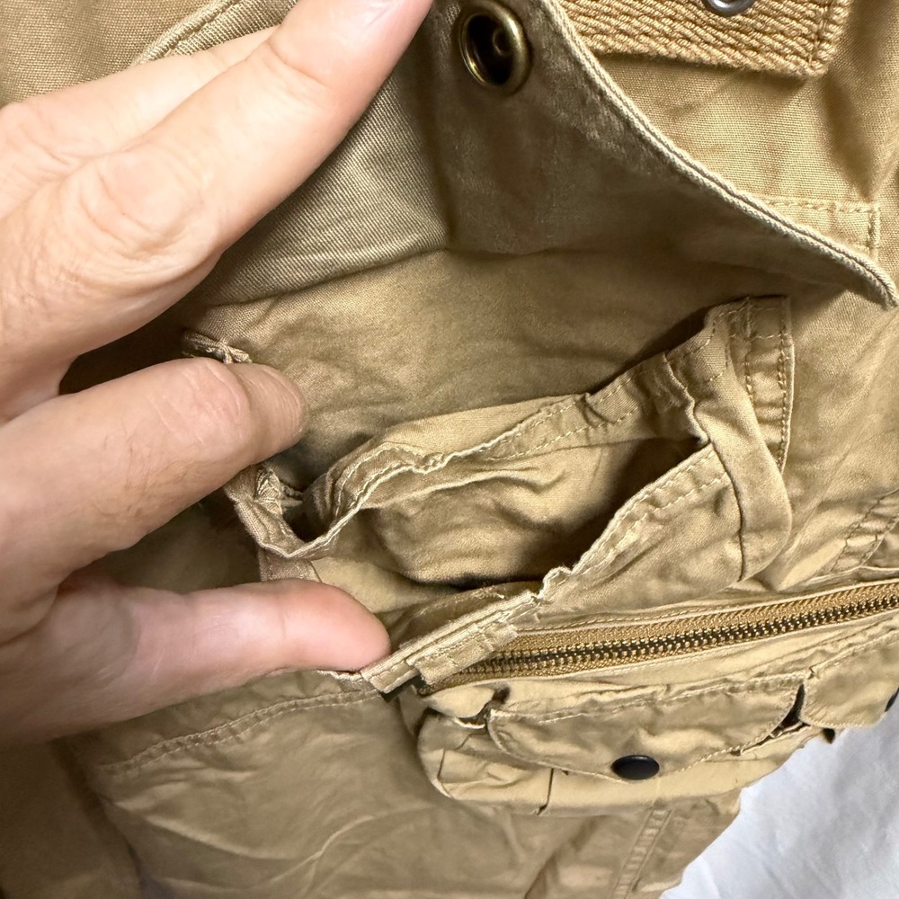 VTG Polo Ralph Lauren Mens Khaki Paratrooper Cargo Pants 36x30 Utility Trousers - Picture 7 of 14